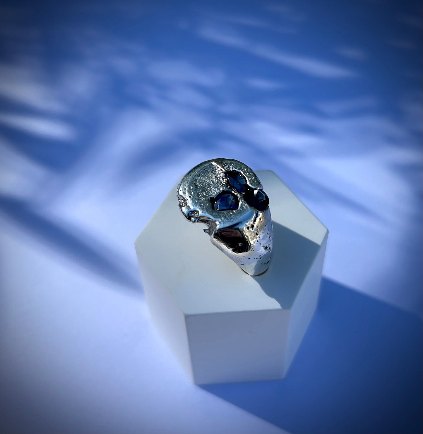 Lady Blue, Australian Sapphire sand cast ring