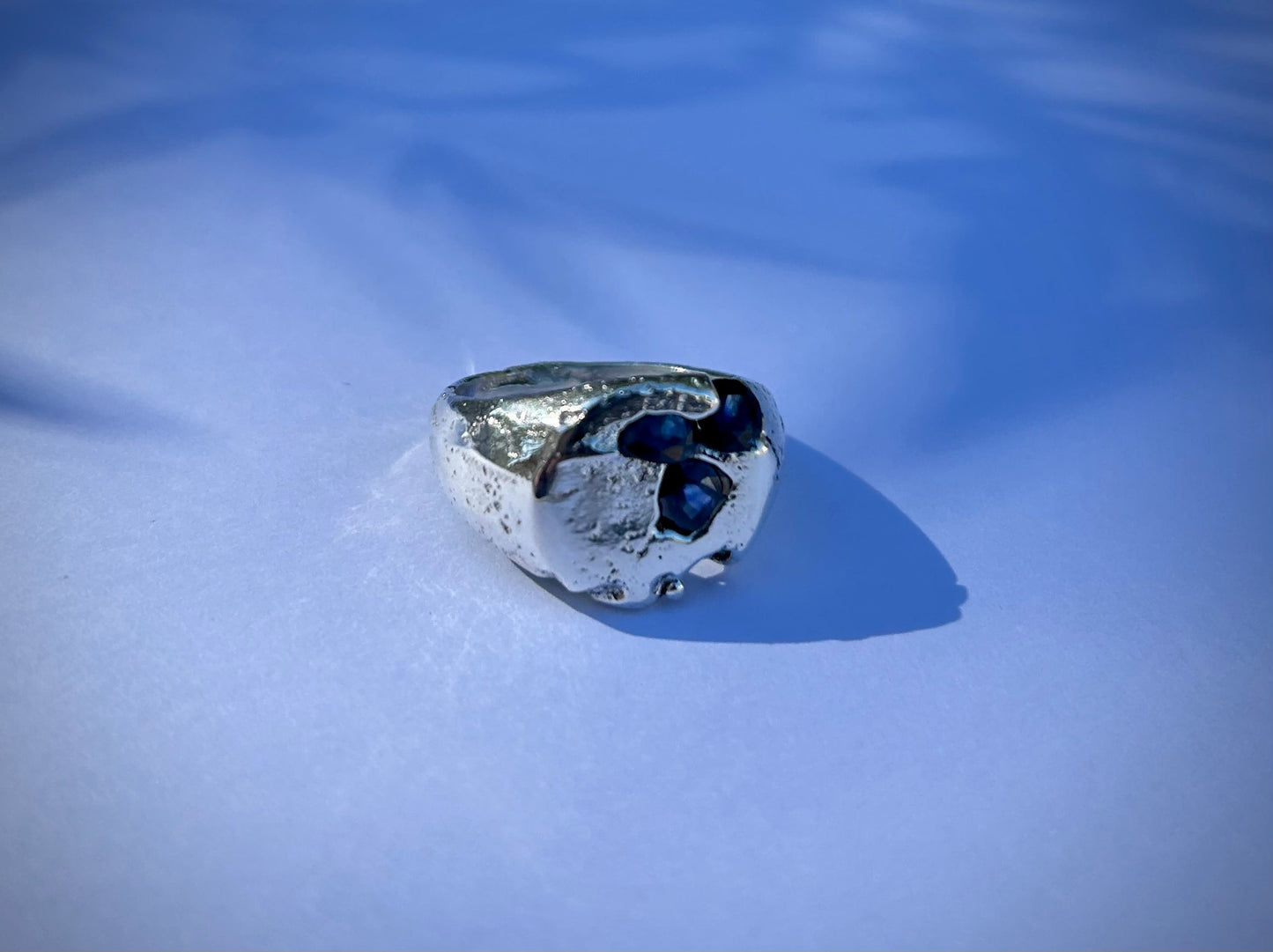 Lady Blue, Australian Sapphire sand cast ring