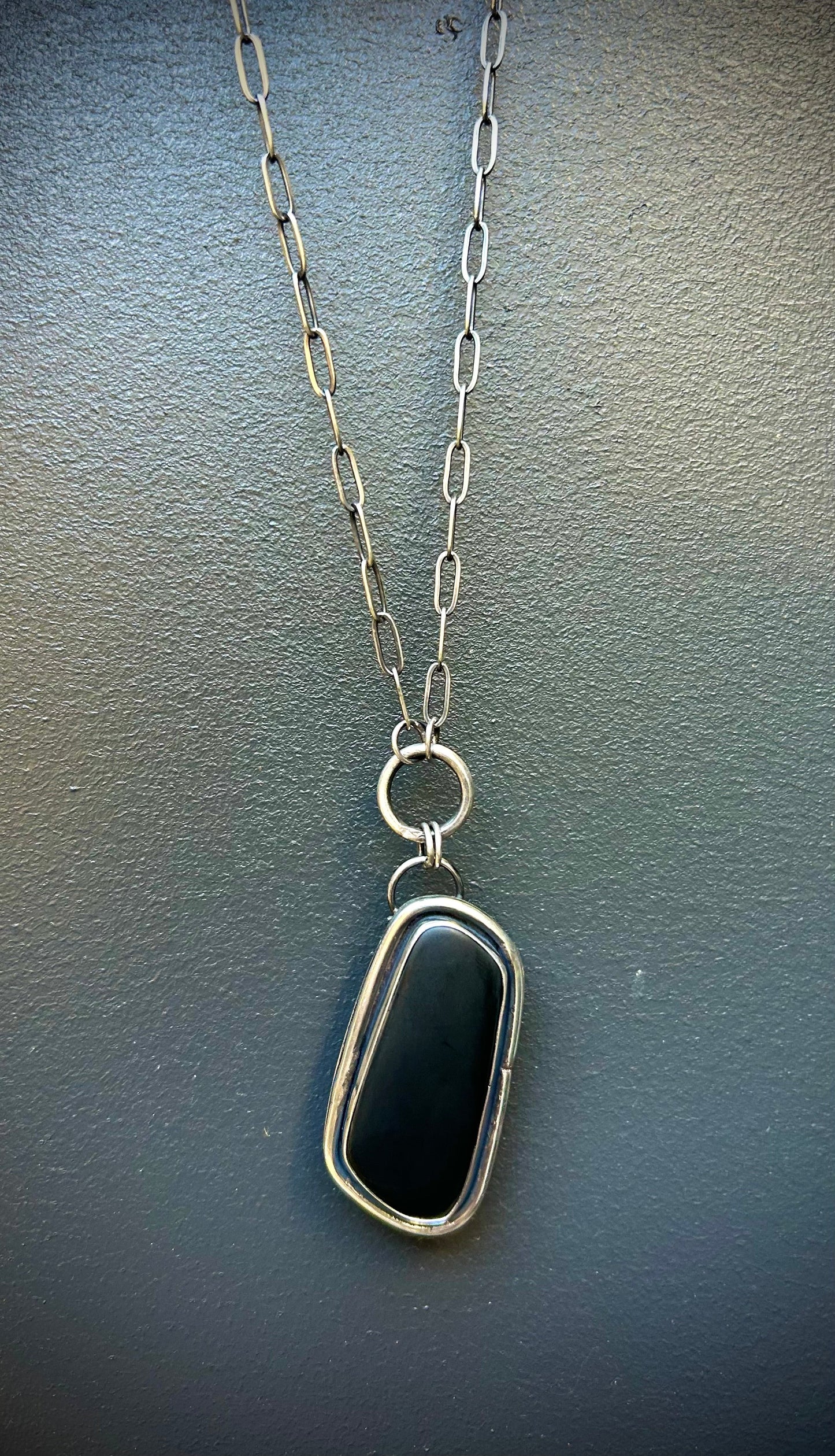 Matt Black Jade - protective Pendant