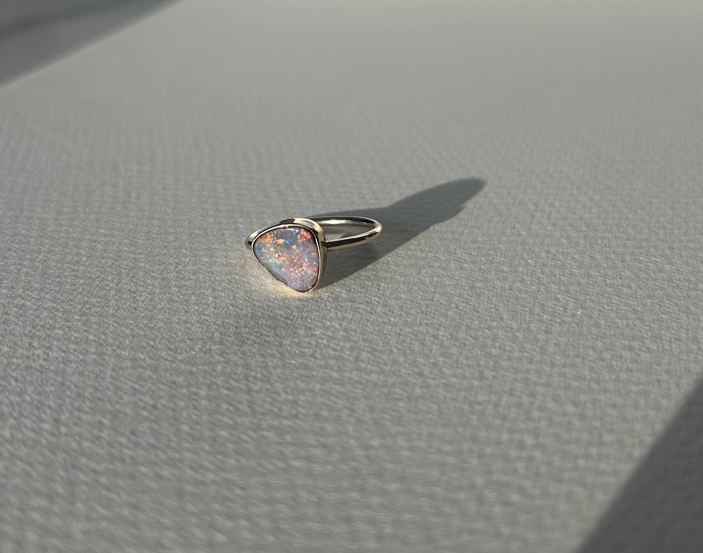 Blushfire - 9ct gold bouler opal