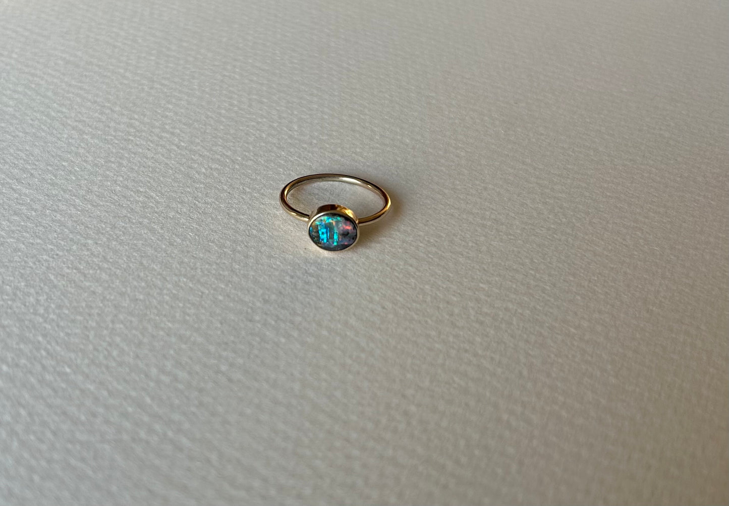 Rainbow Kiss - 9ct gold Boulder Opal