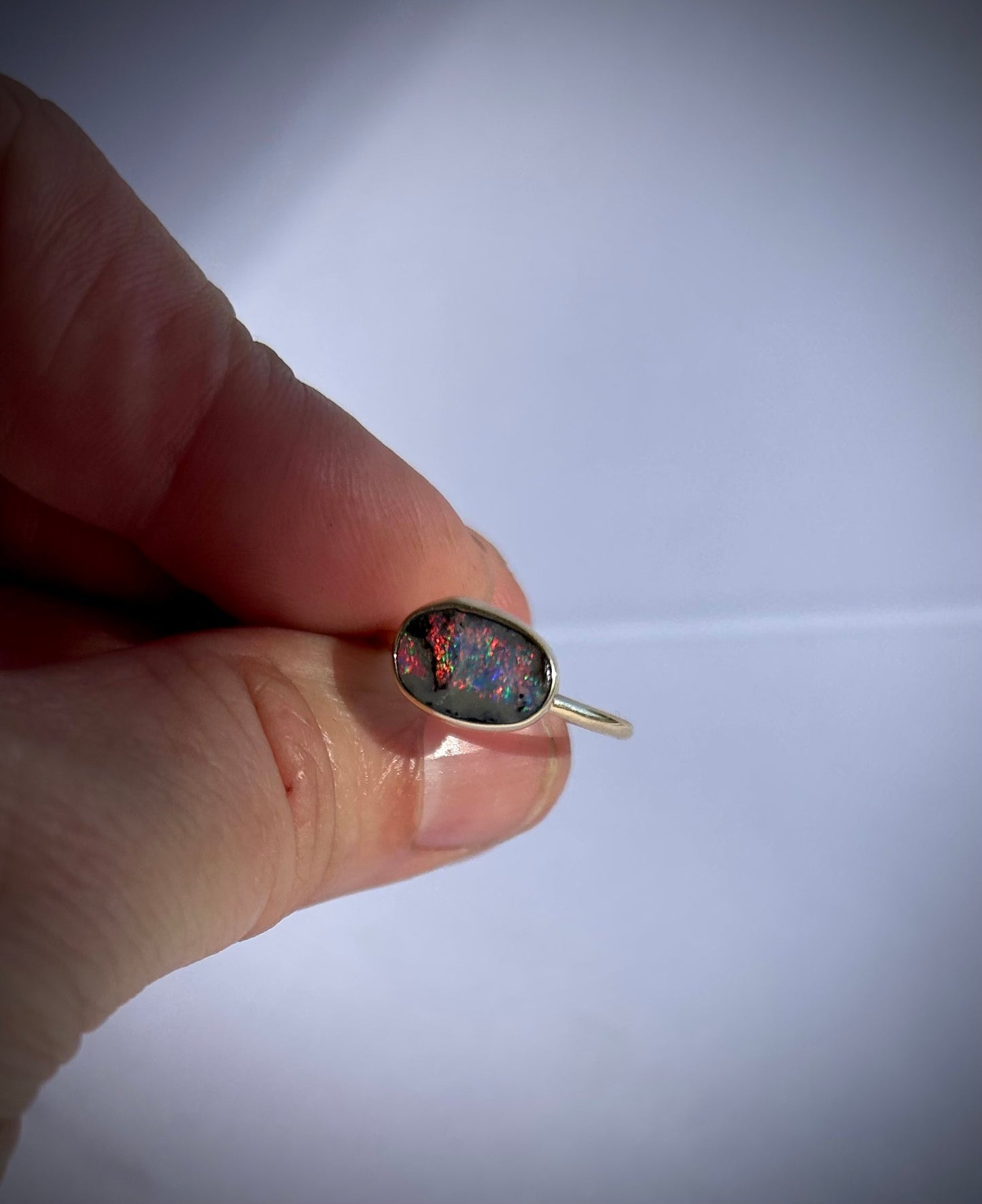 Wild Fire - 9ct gold boulder opal