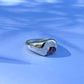 The Pink Lady, Raw pink sapphire sand cast ring