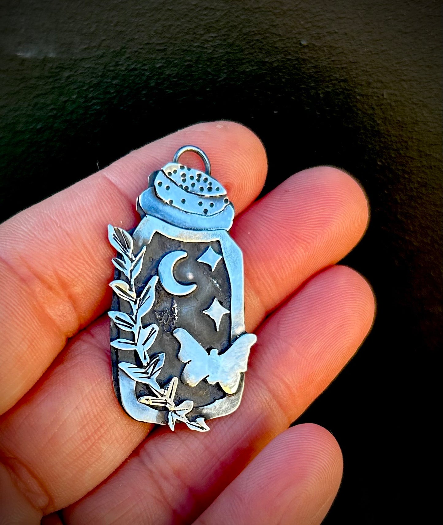 Butterfly Spell Jar - pendant