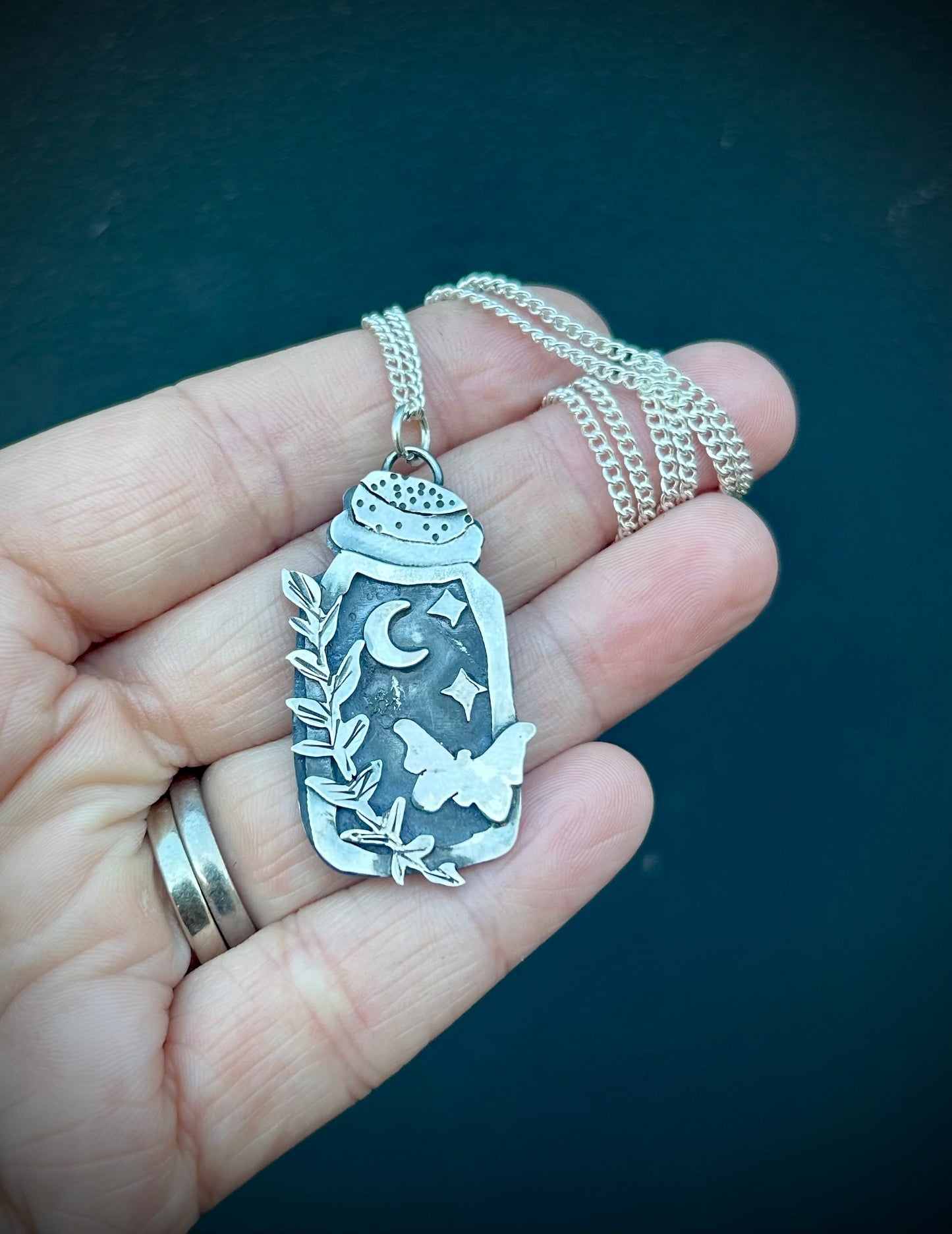 Butterfly Spell Jar - pendant