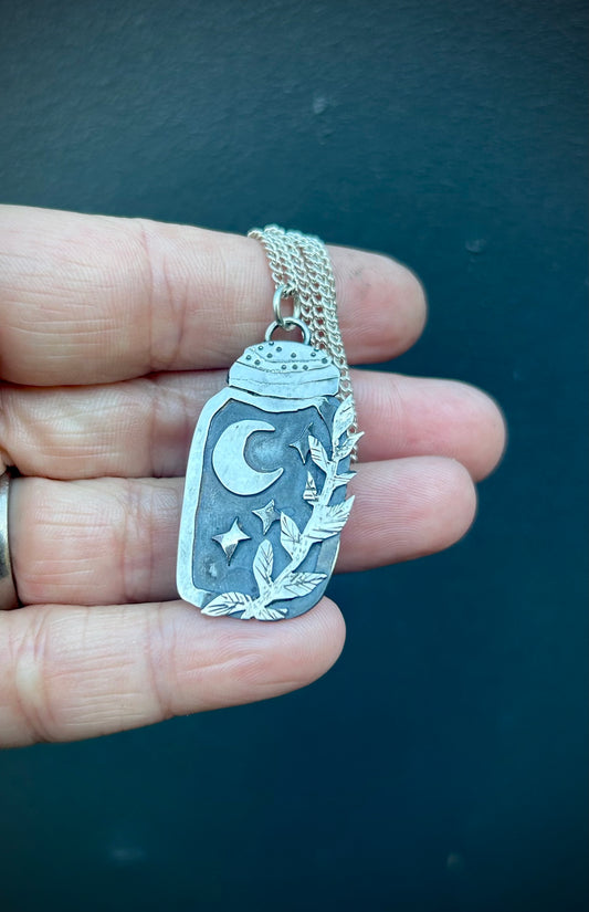 Luna Spell Jar - pendant