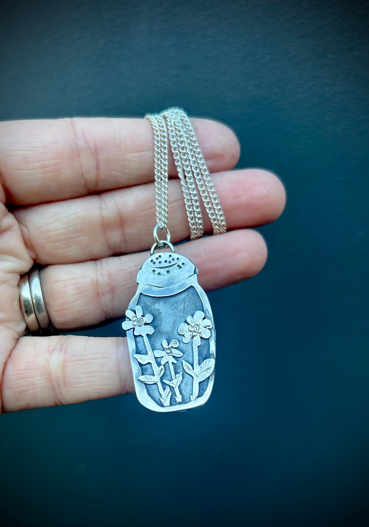 Wild Bloom Spell Jar - pendant