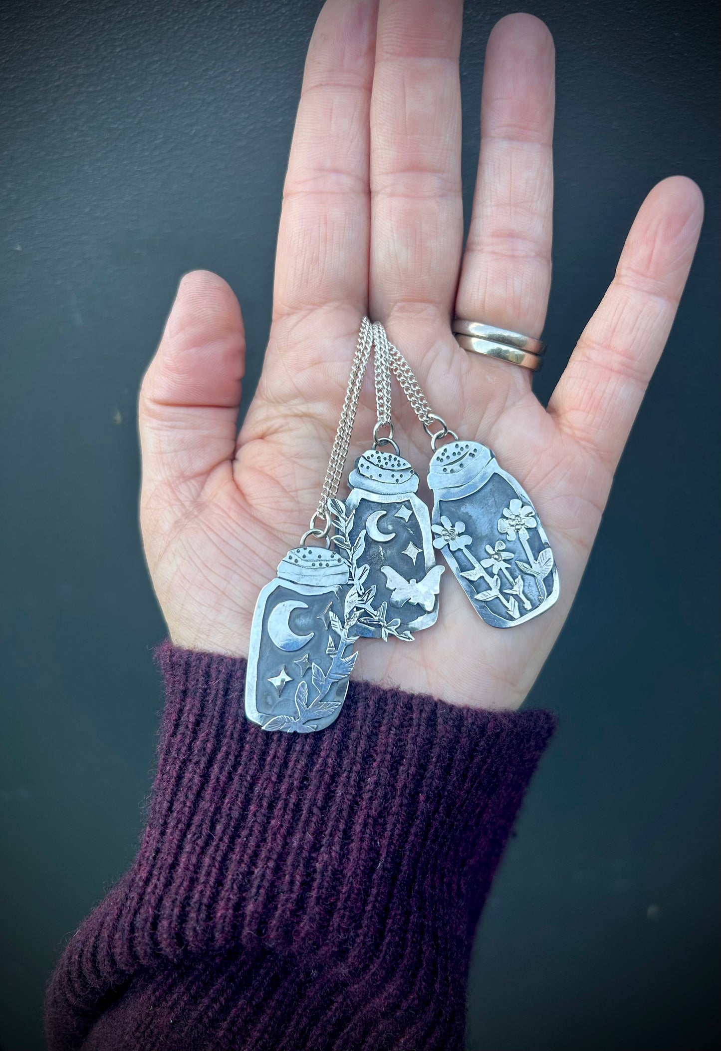 Luna Spell Jar - pendant