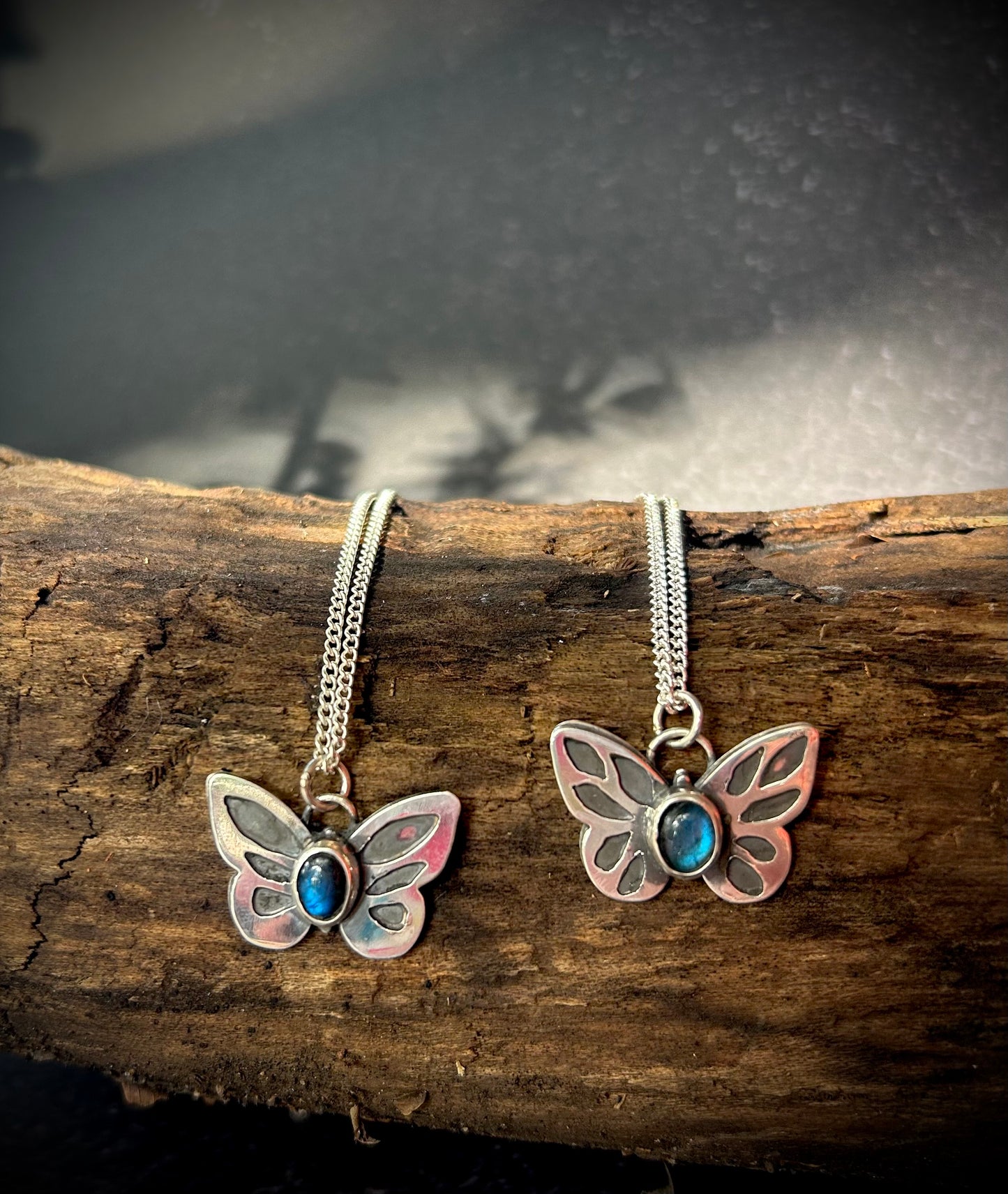 Spellbound Wings - Labradorite Butterfly pendant