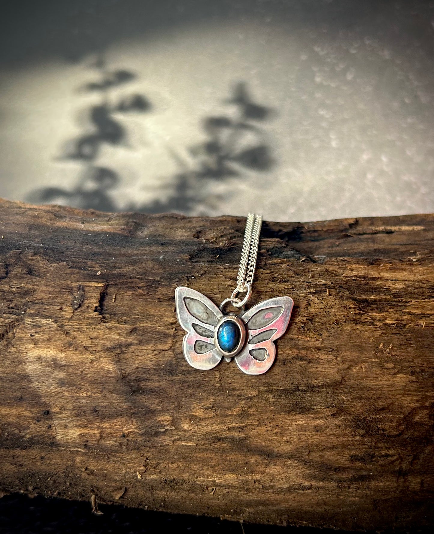 Spellbound Wings - Labradorite Butterfly pendant