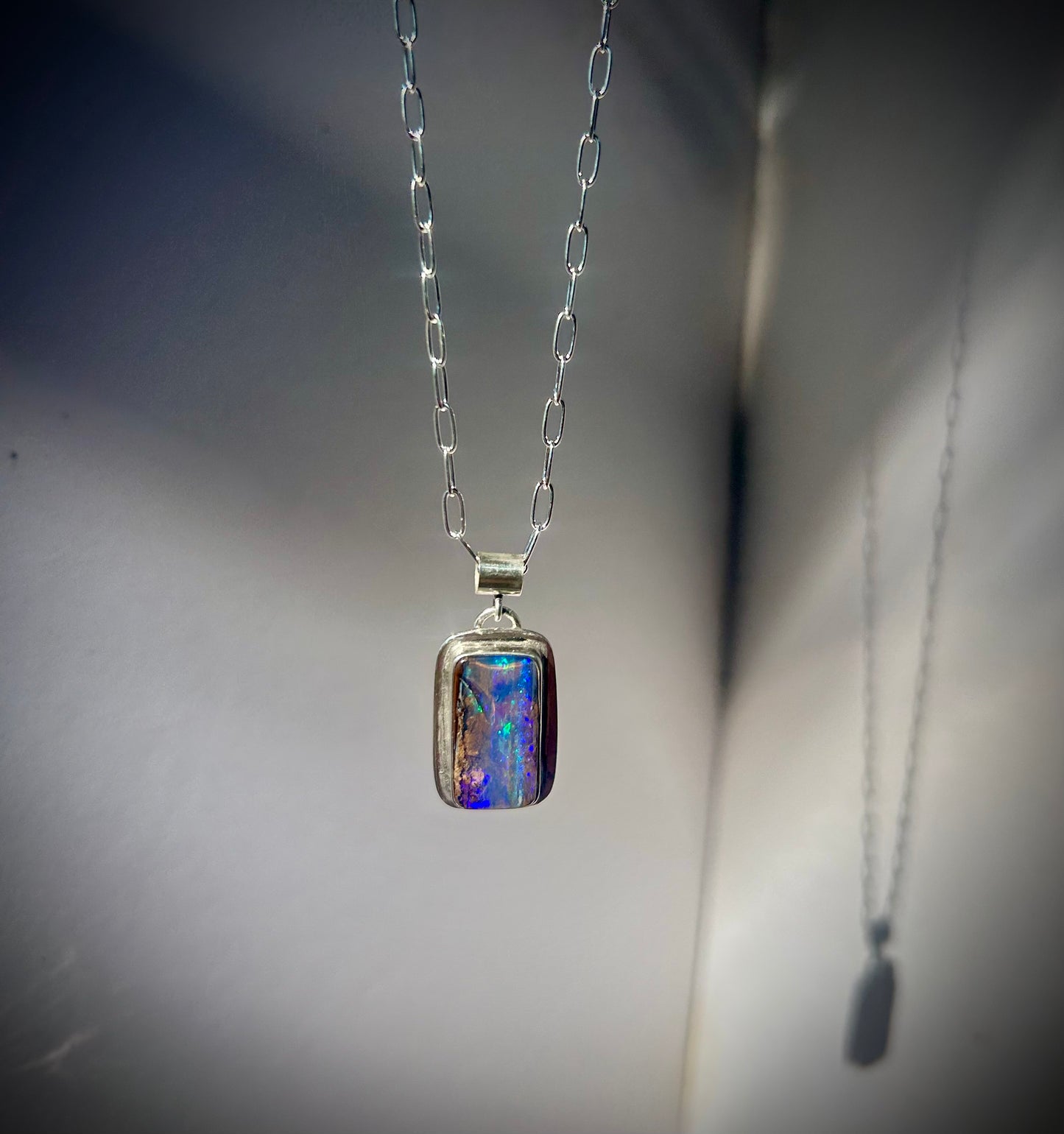 Elfin Glow - Boulder Opal pendant