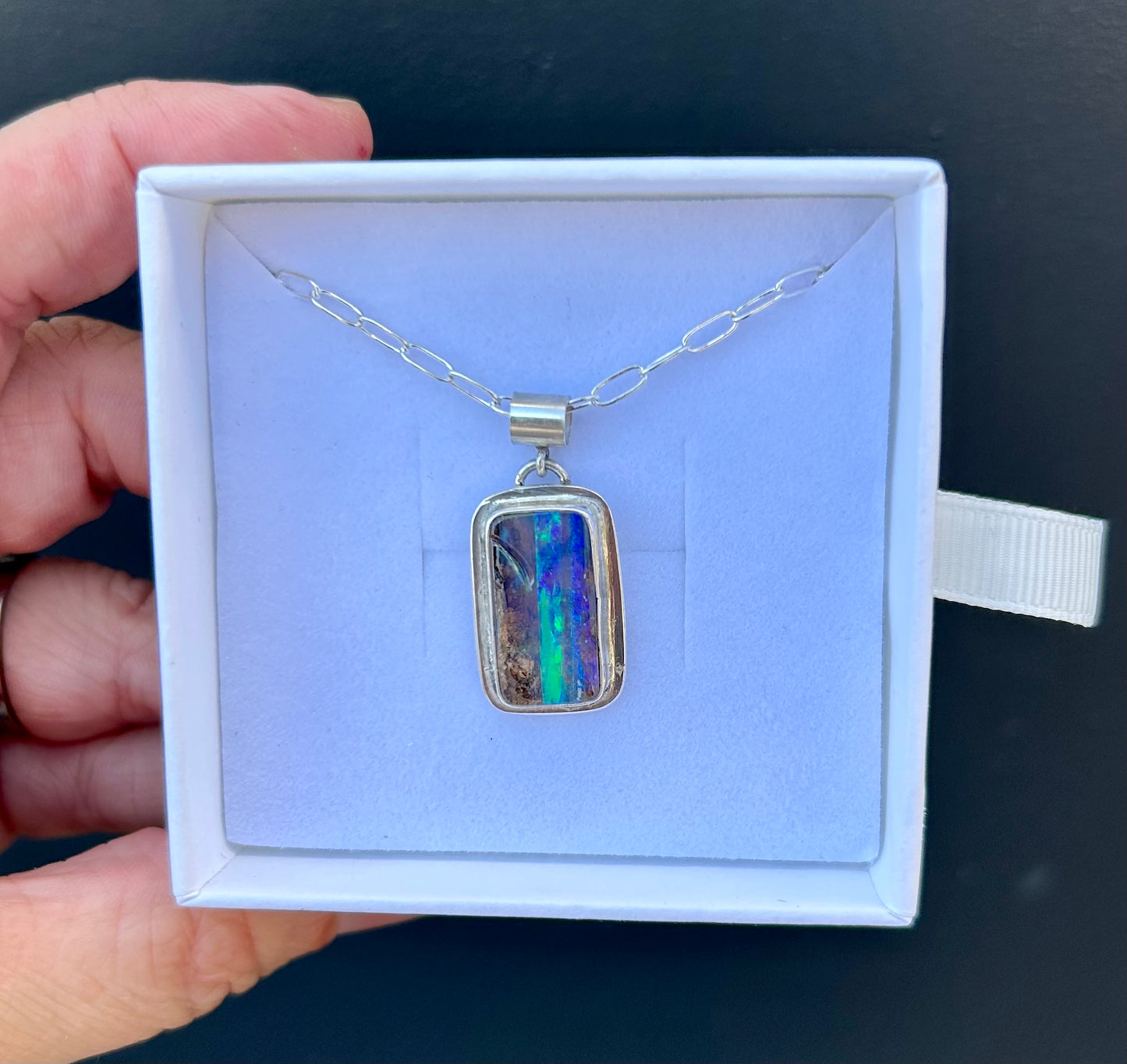 Elfin Glow - Boulder Opal pendant