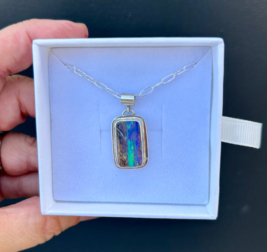 Elfin Glow - Boulder Opal pendant