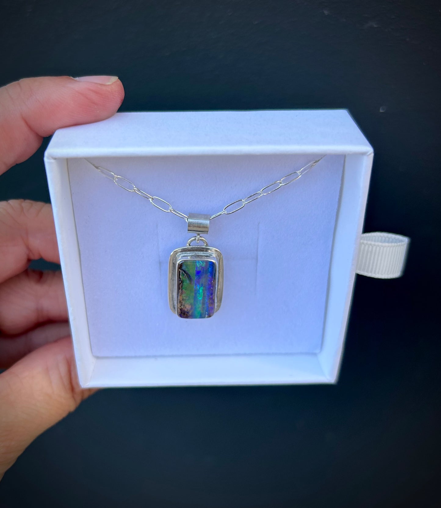 Elfin Glow - Boulder Opal pendant