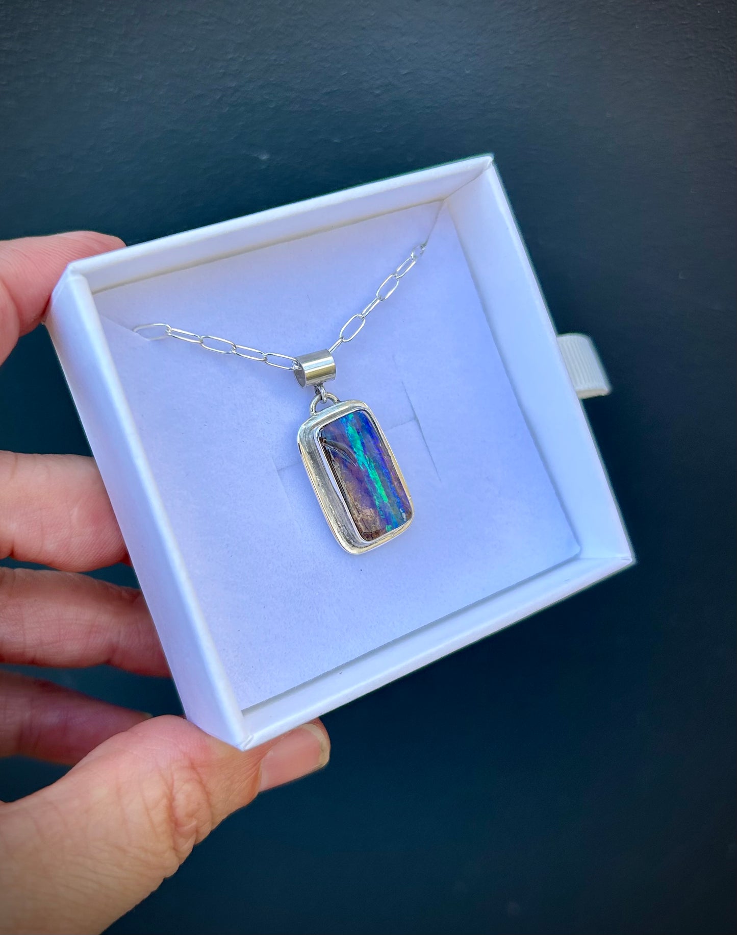 Elfin Glow - Boulder Opal pendant