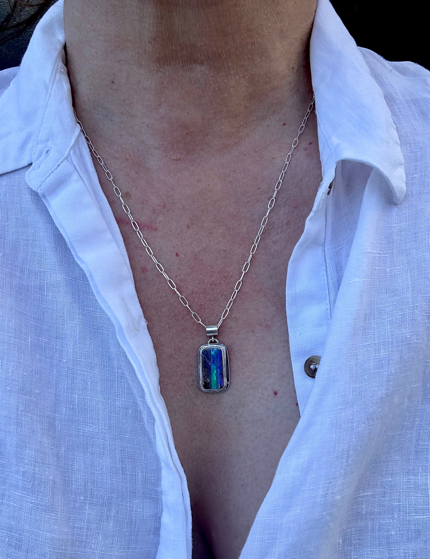 Elfin Glow - Boulder Opal pendant