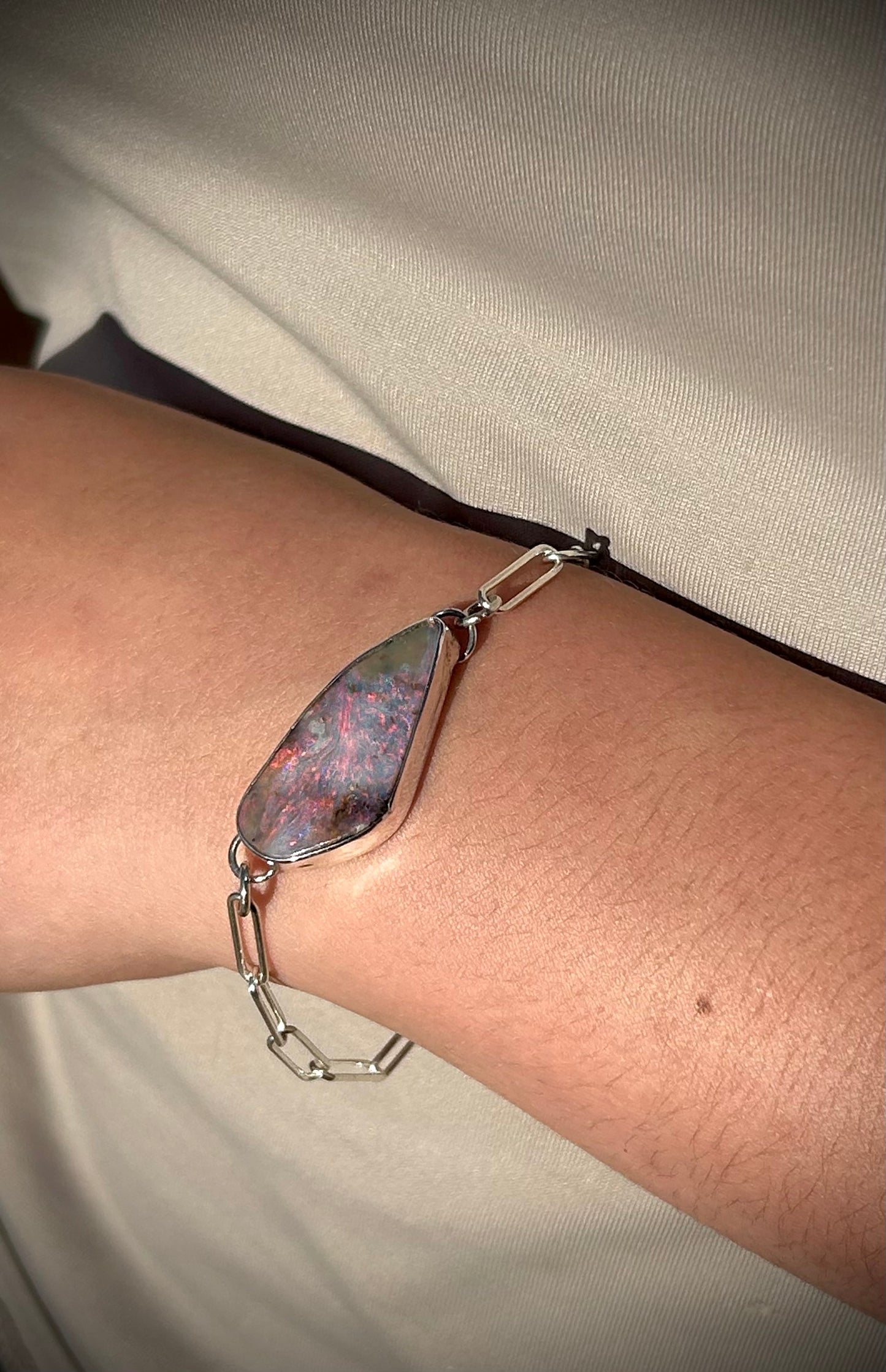 Dream Weaver - Boulder Opal bracelet