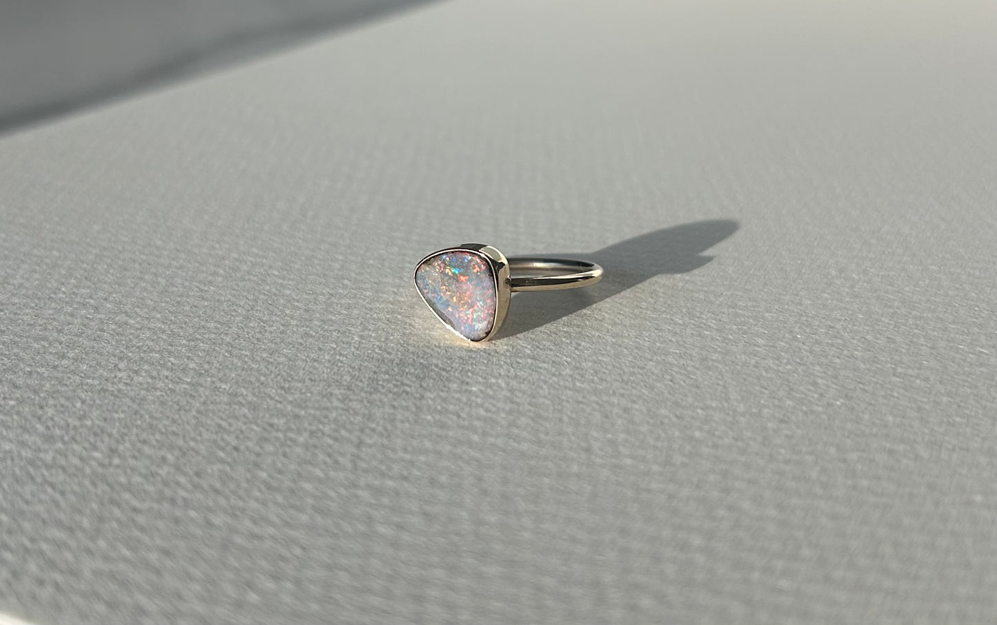Blushfire - 9ct gold bouler opal