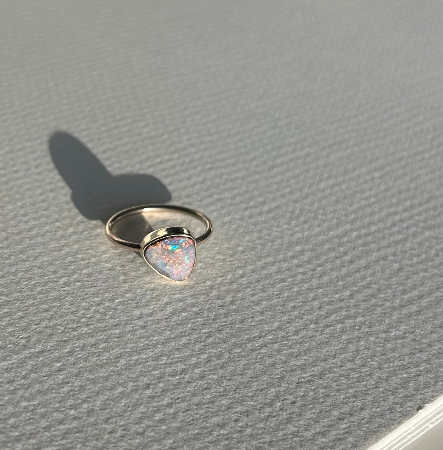 Blushfire - 9ct gold bouler opal