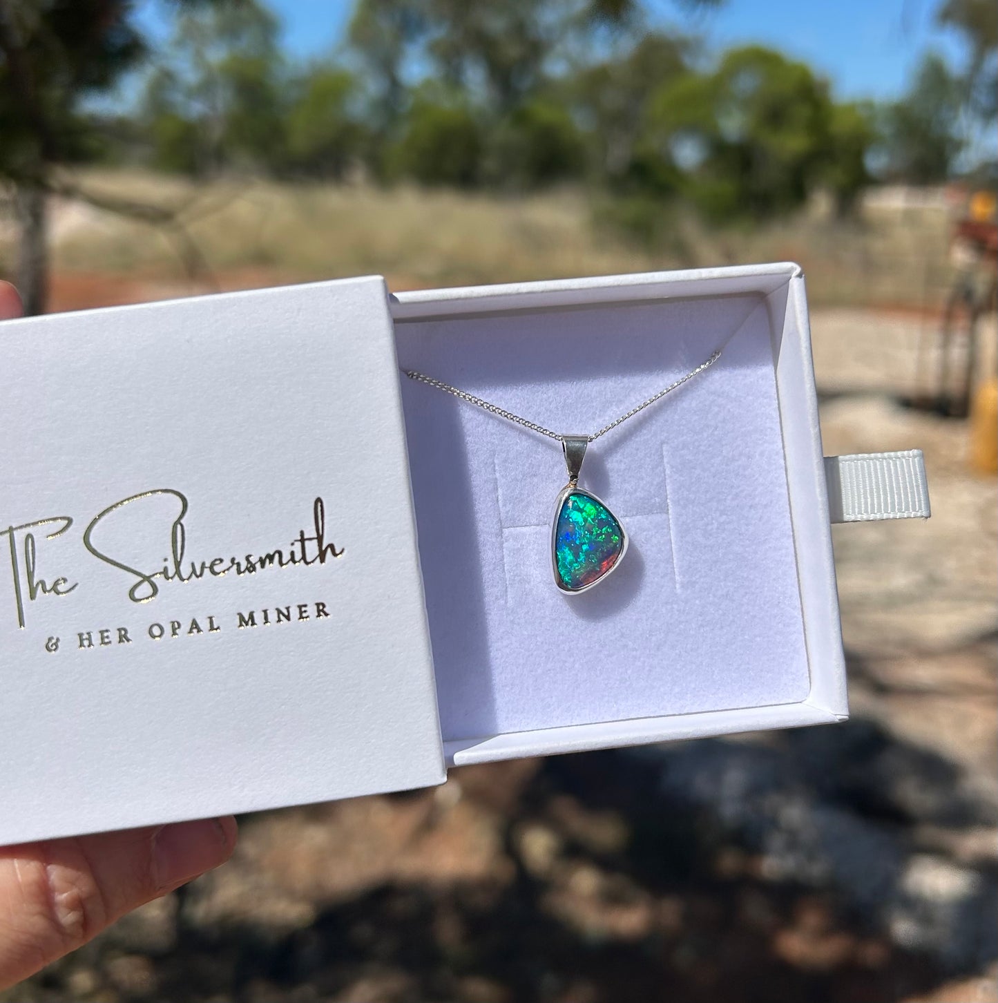 The Emerald Heart - 8.5ct Solid Opal