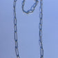 Handmade Paper clip - textured necklace