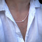Handmade Paper clip - textured necklace