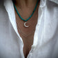 Handmade Paper clip - textured necklace