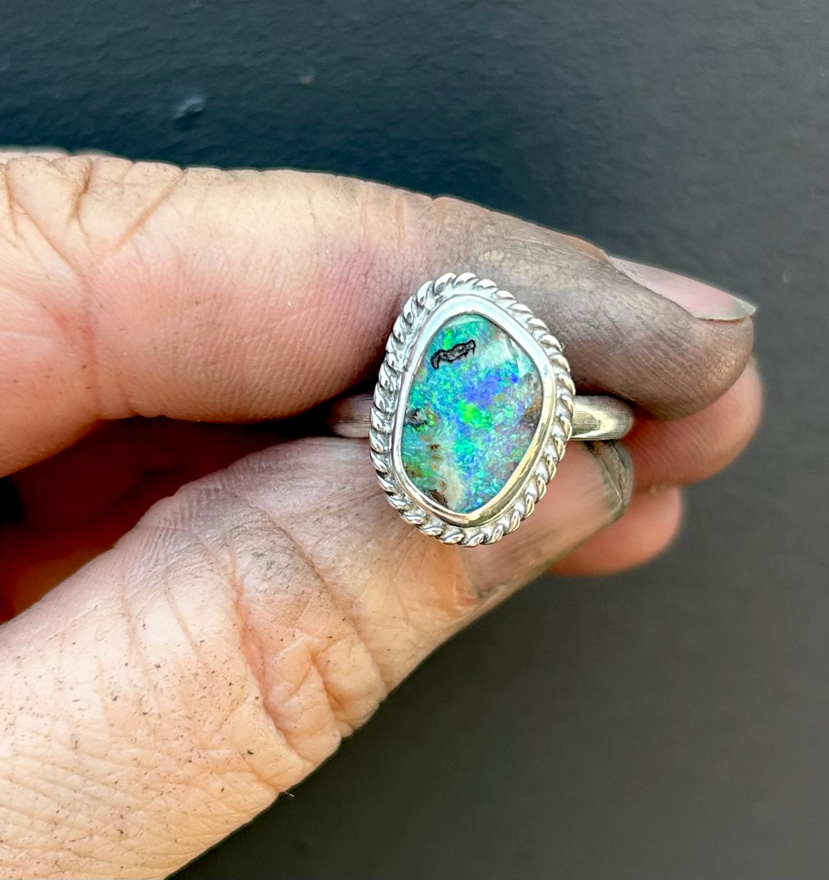 Wild Heart - Boulder Opal Ring..