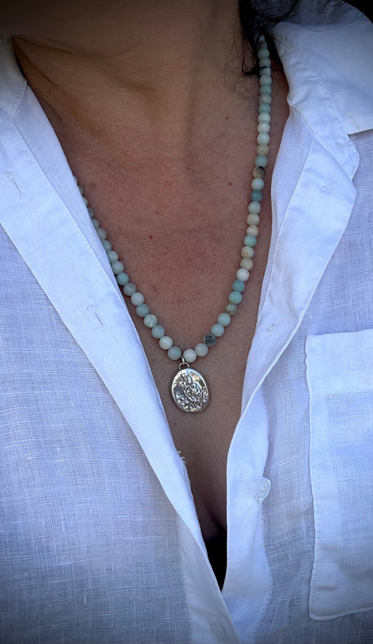 Wattle, Chrysoprase pendant