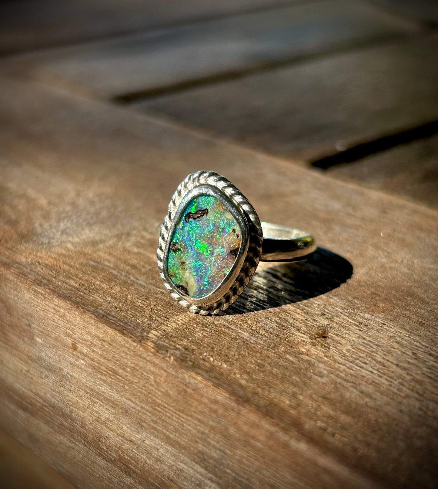 Wild Heart - Boulder Opal Ring..