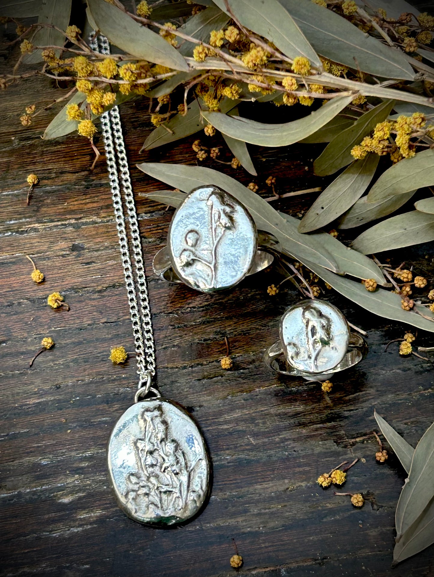 Golden Bloom - Wattle pendant