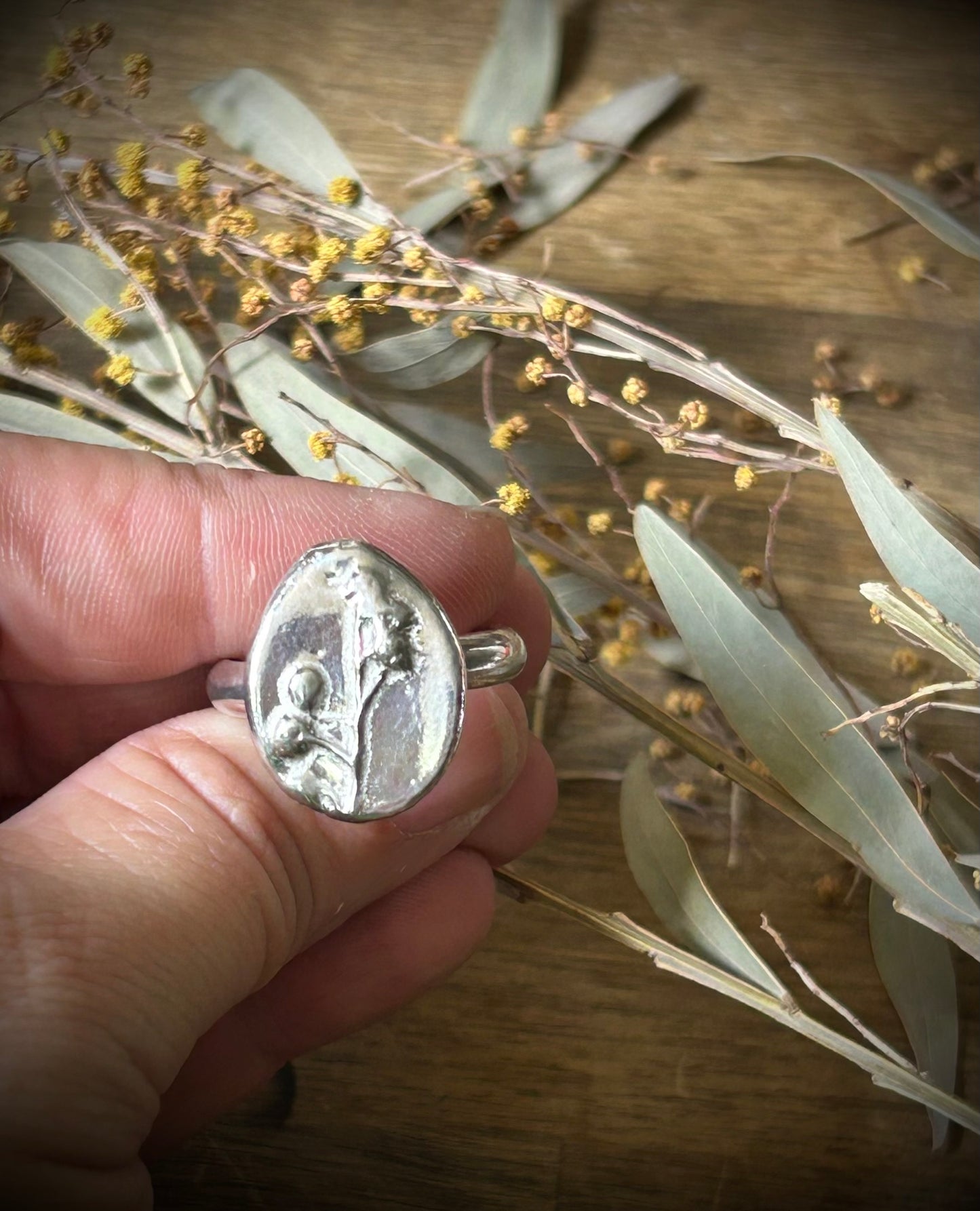 Golden Bloom - Wattle ring