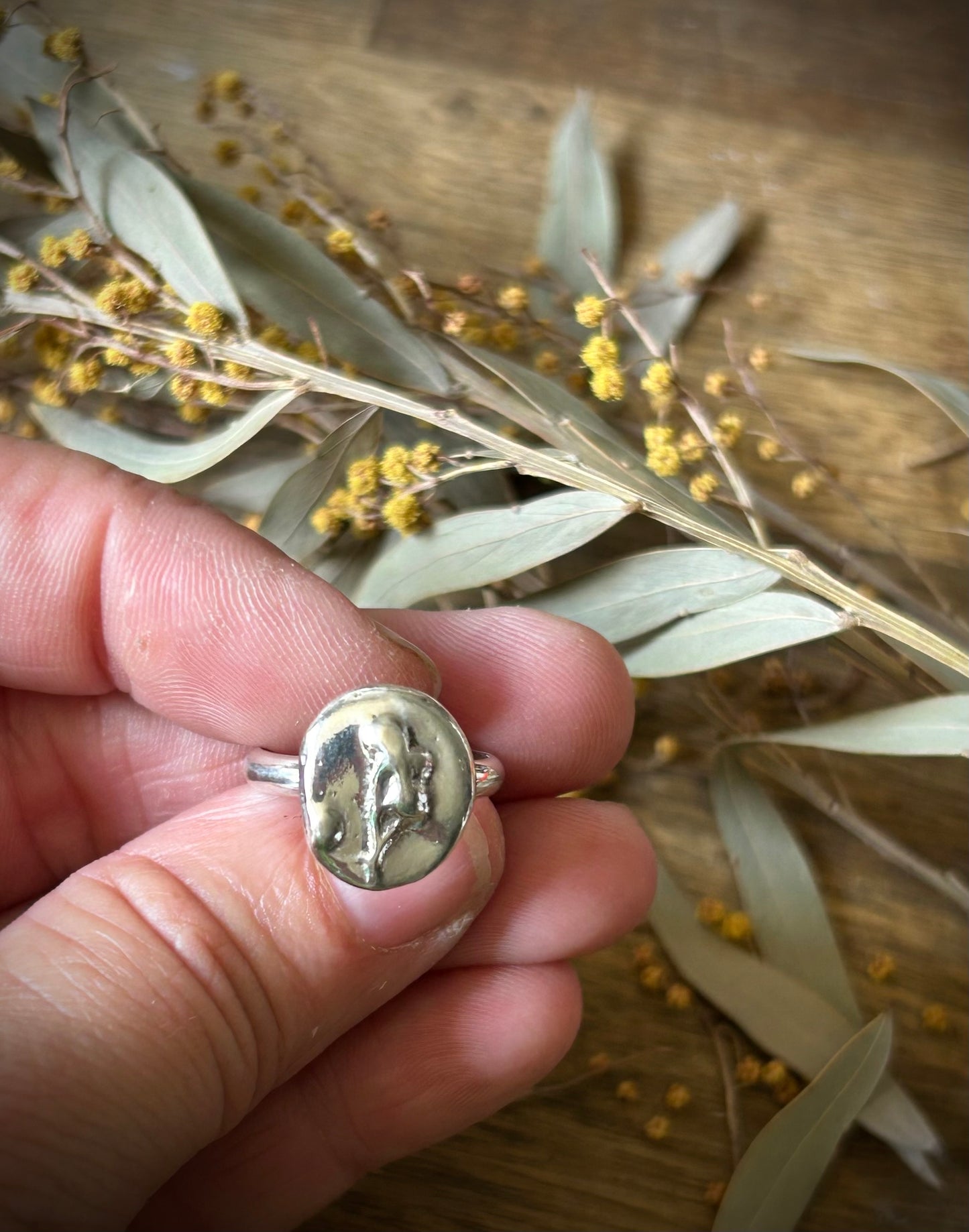 Golden Bloom - Wattle ring (small)