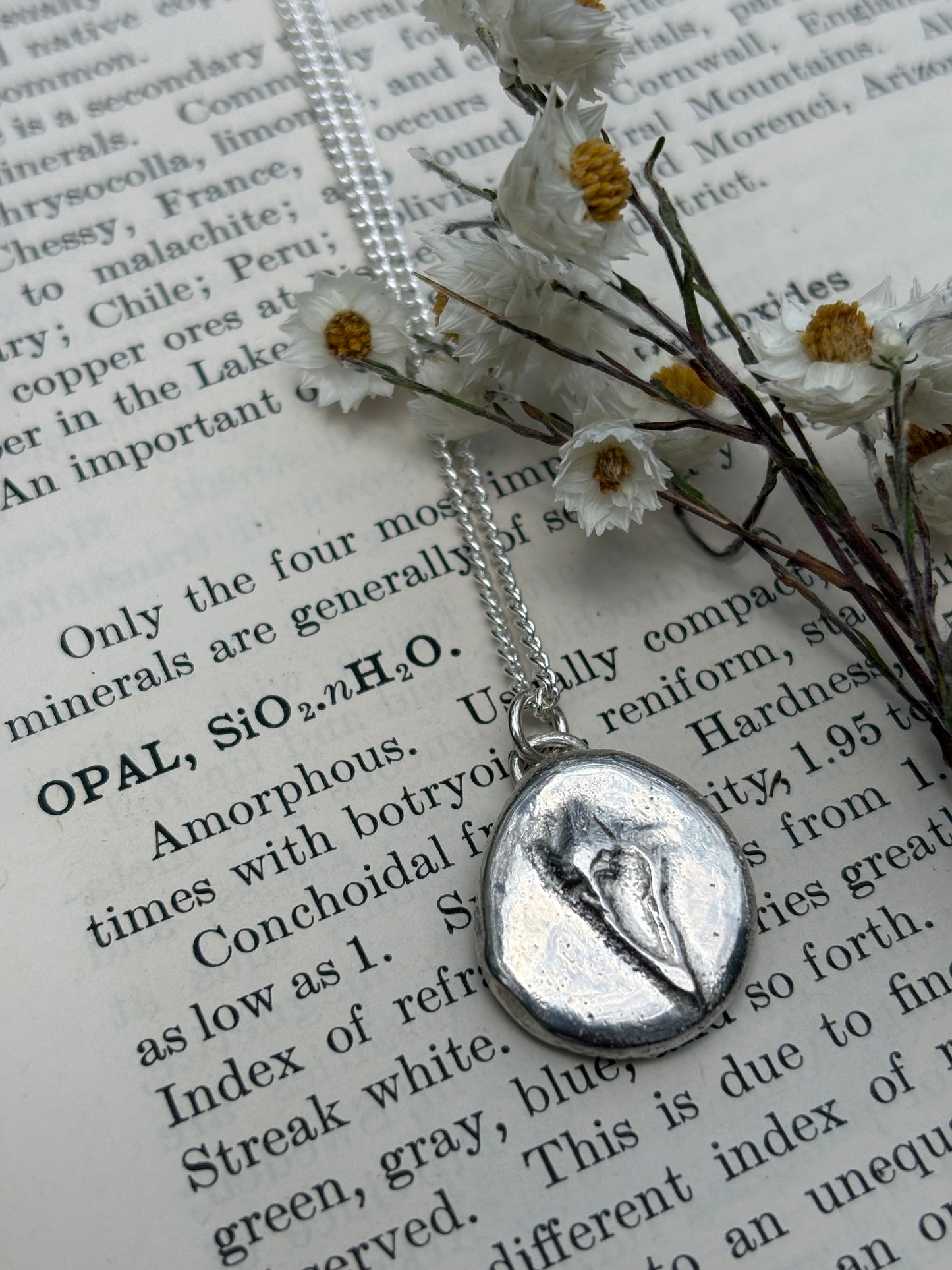 Personalised Wildflower/botanical pendant