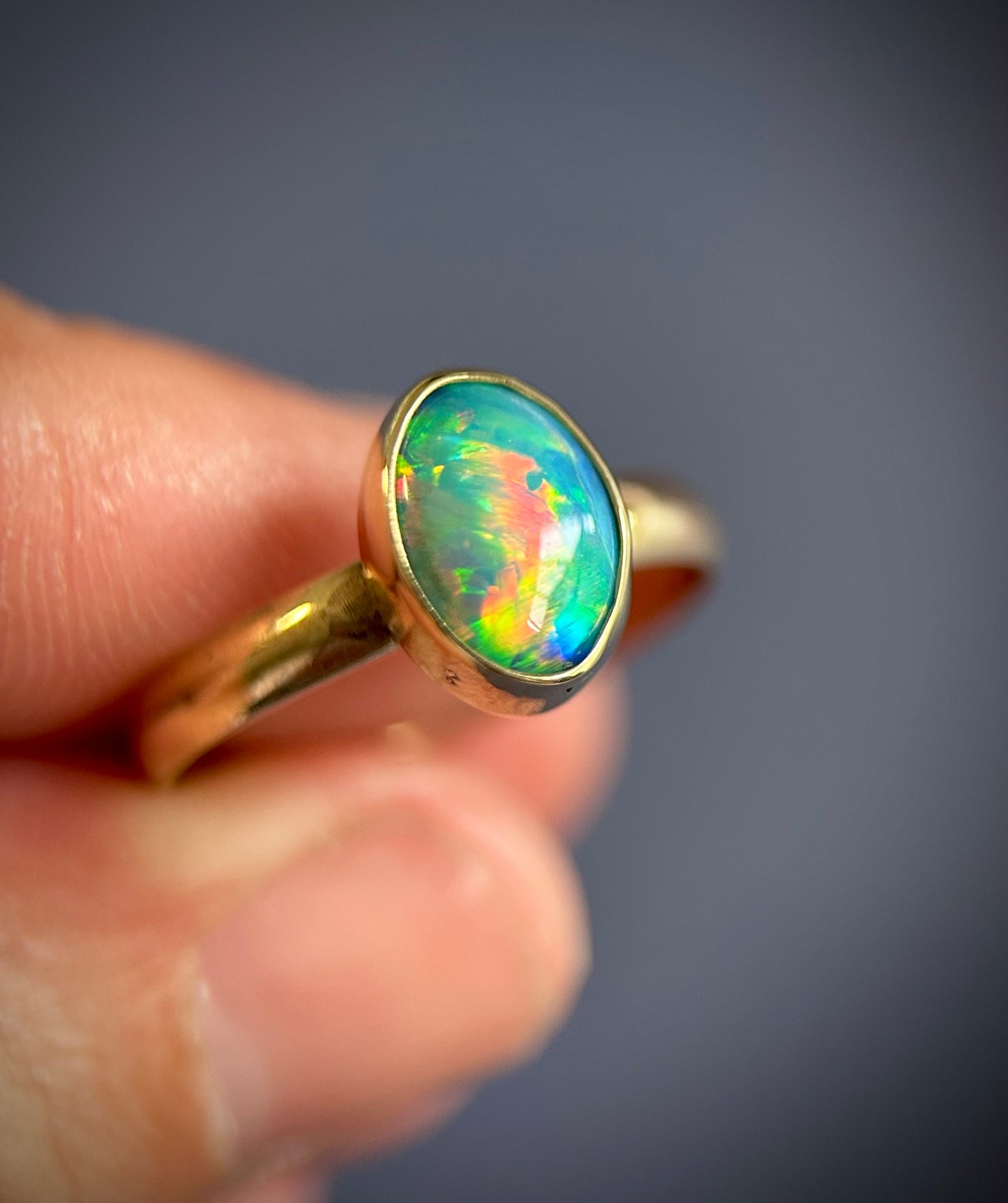 Ancient Golden Glow - 9ct gold 1.6ct solid opal