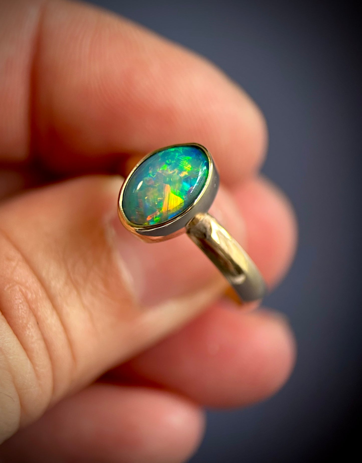 Ancient Golden Glow - 9ct gold 1.6ct solid opal