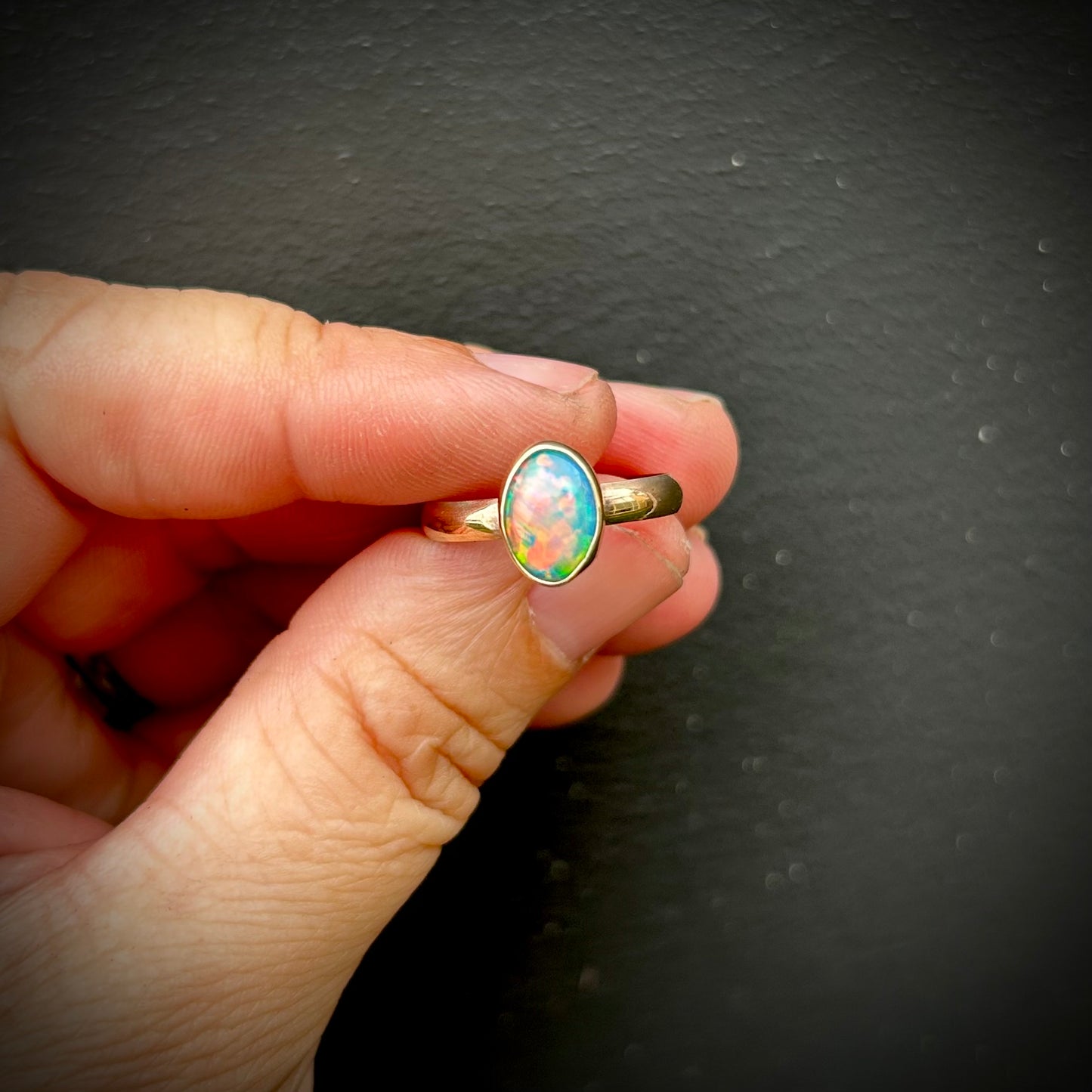 Ancient Golden Glow - 9ct gold 1.6ct solid opal