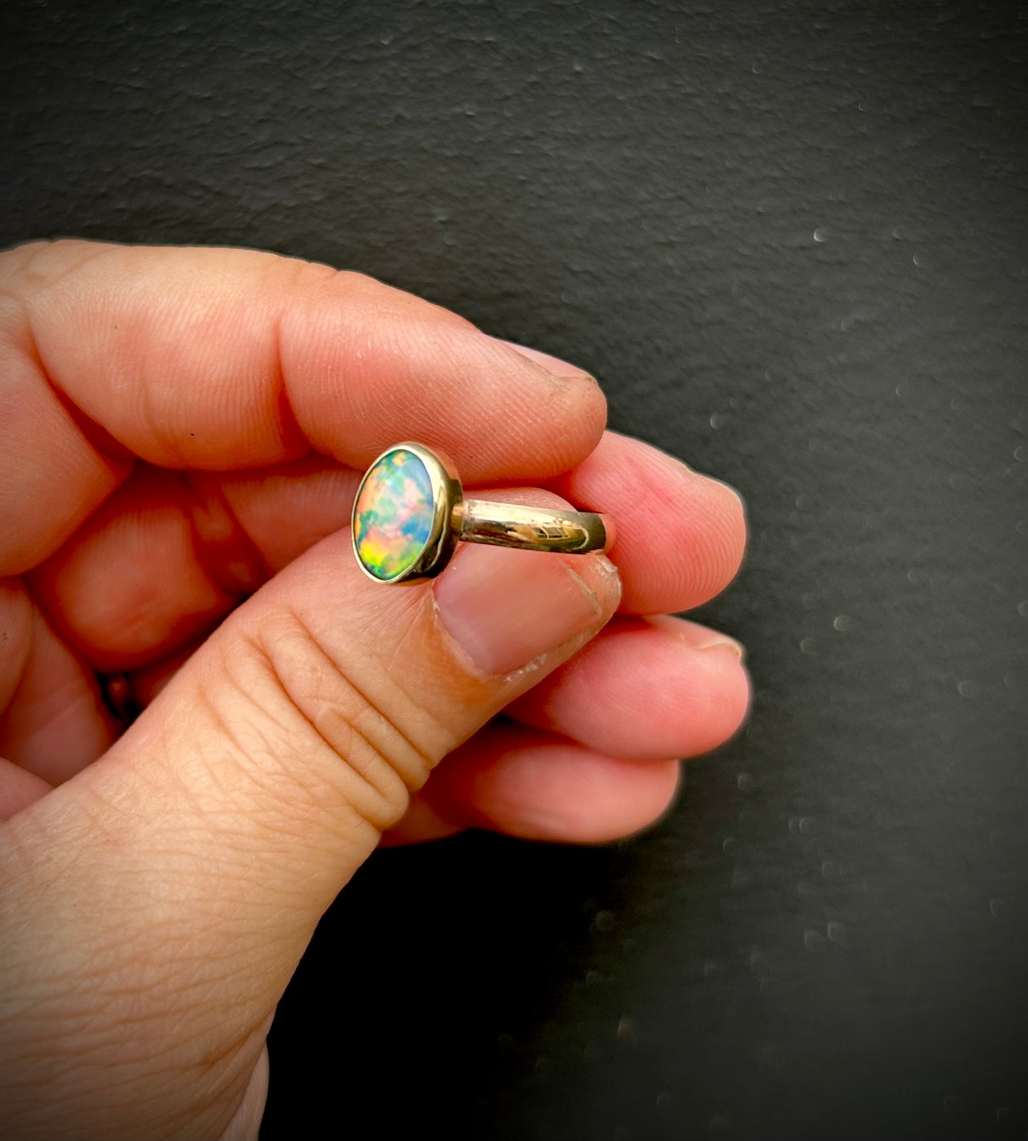 Ancient Golden Glow - 9ct gold 1.6ct solid opal