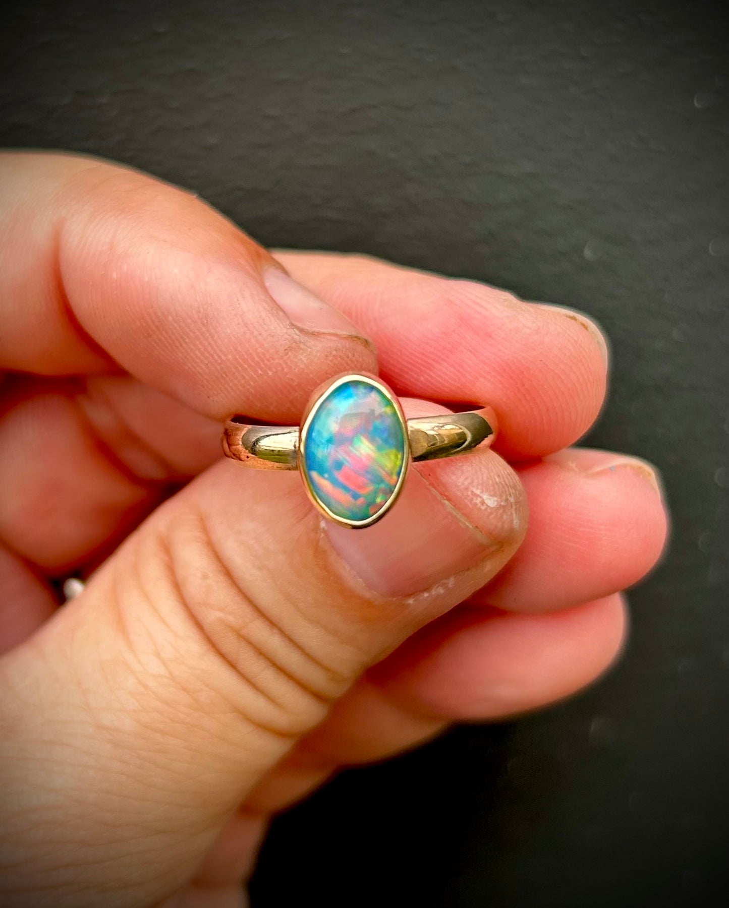 Ancient Golden Glow - 9ct gold 1.6ct solid opal