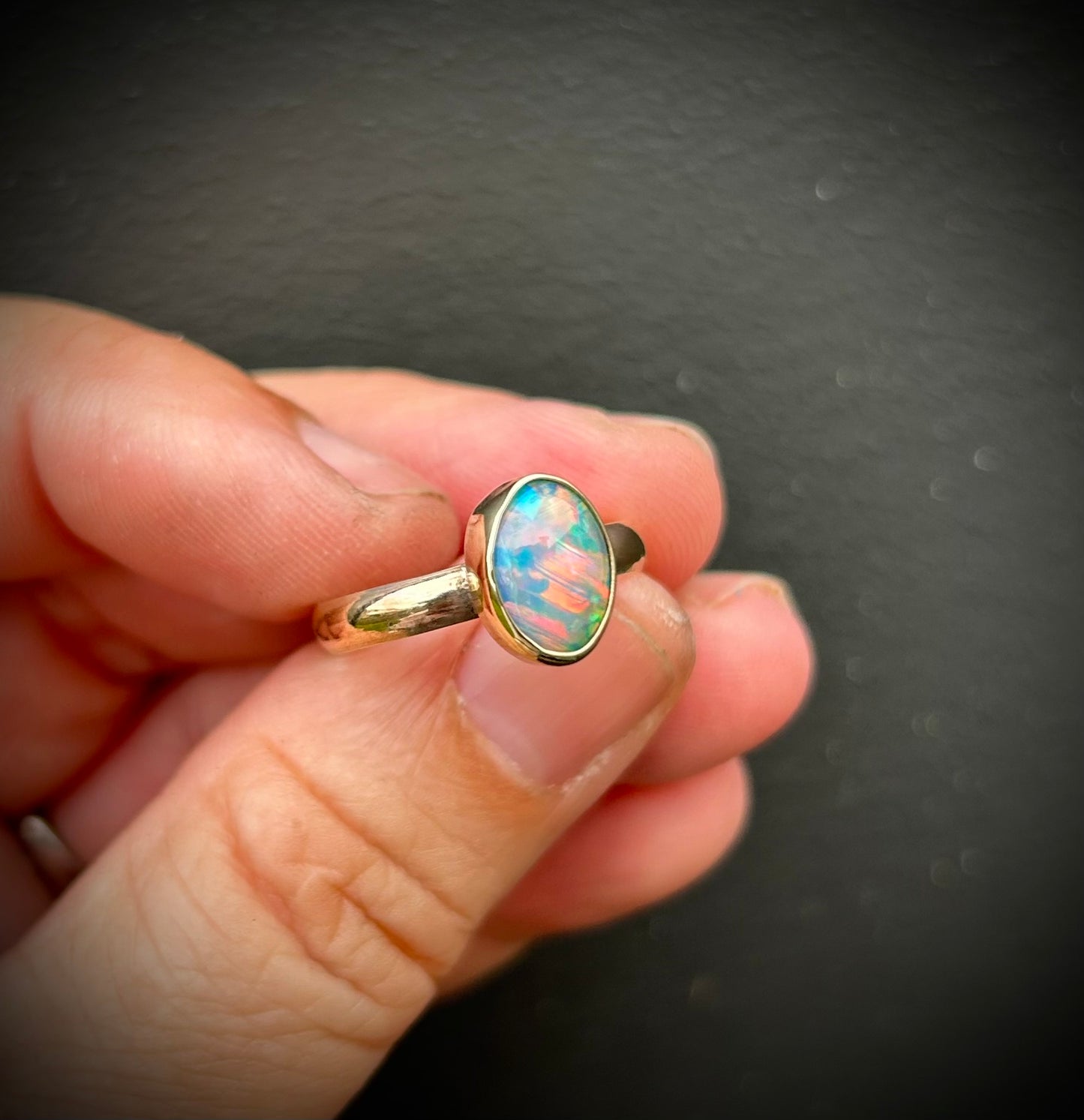 Ancient Golden Glow - 9ct gold 1.6ct solid opal