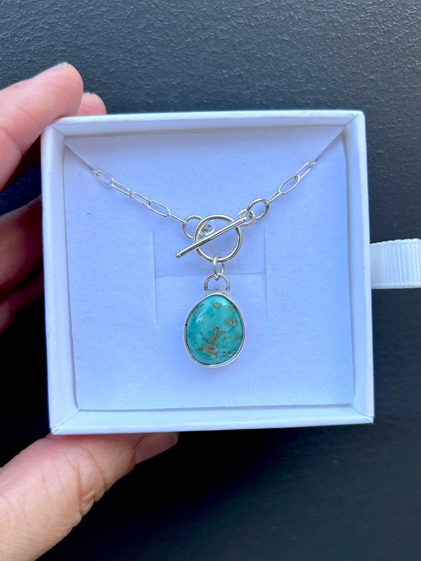 Foxy Turquoise Fob Pendant