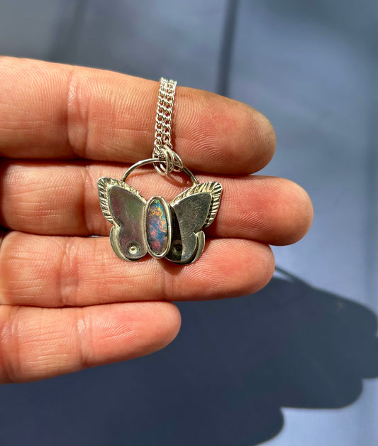 Wings of Becoming - Boulder opal butterfly