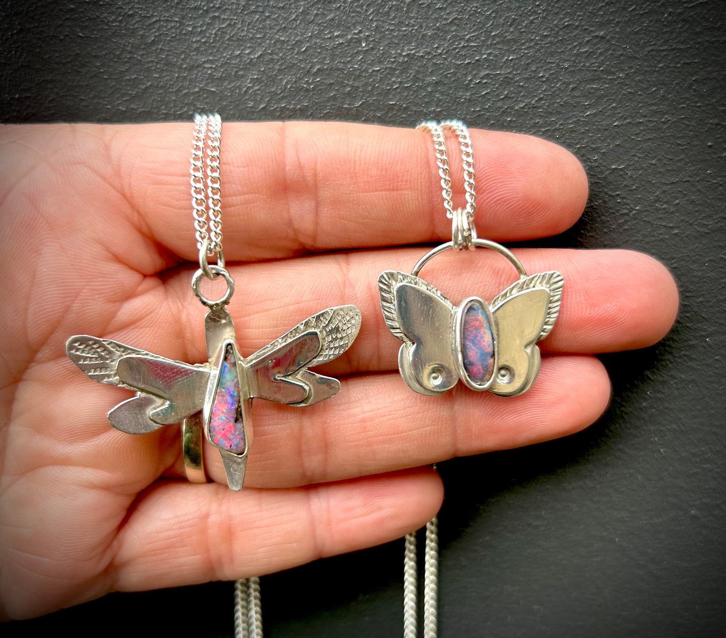 Wings of Becoming - Boulder opal butterfly