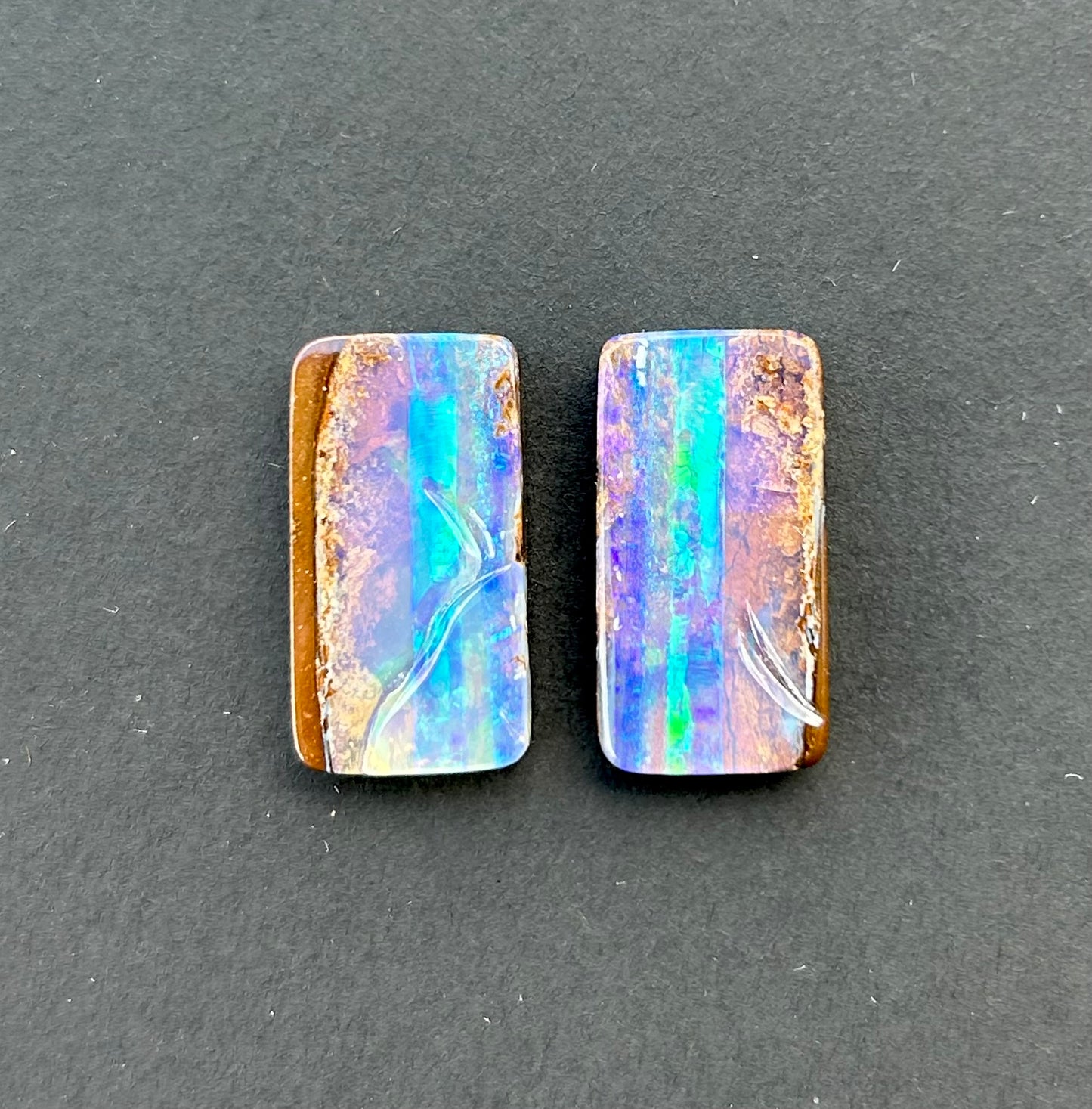 Boulder opal pair - 15.8ct