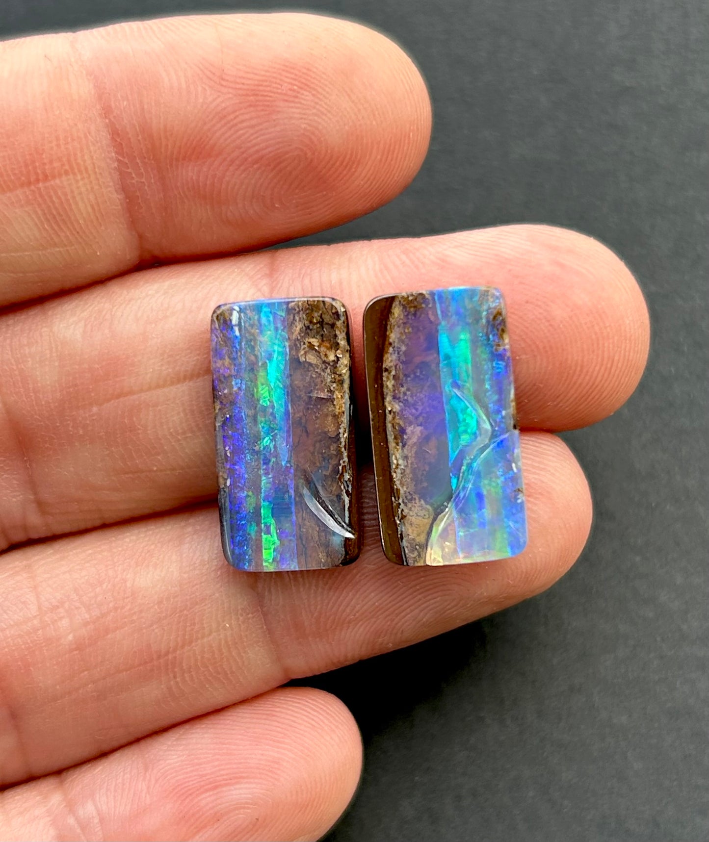 Boulder opal pair - 15.8ct