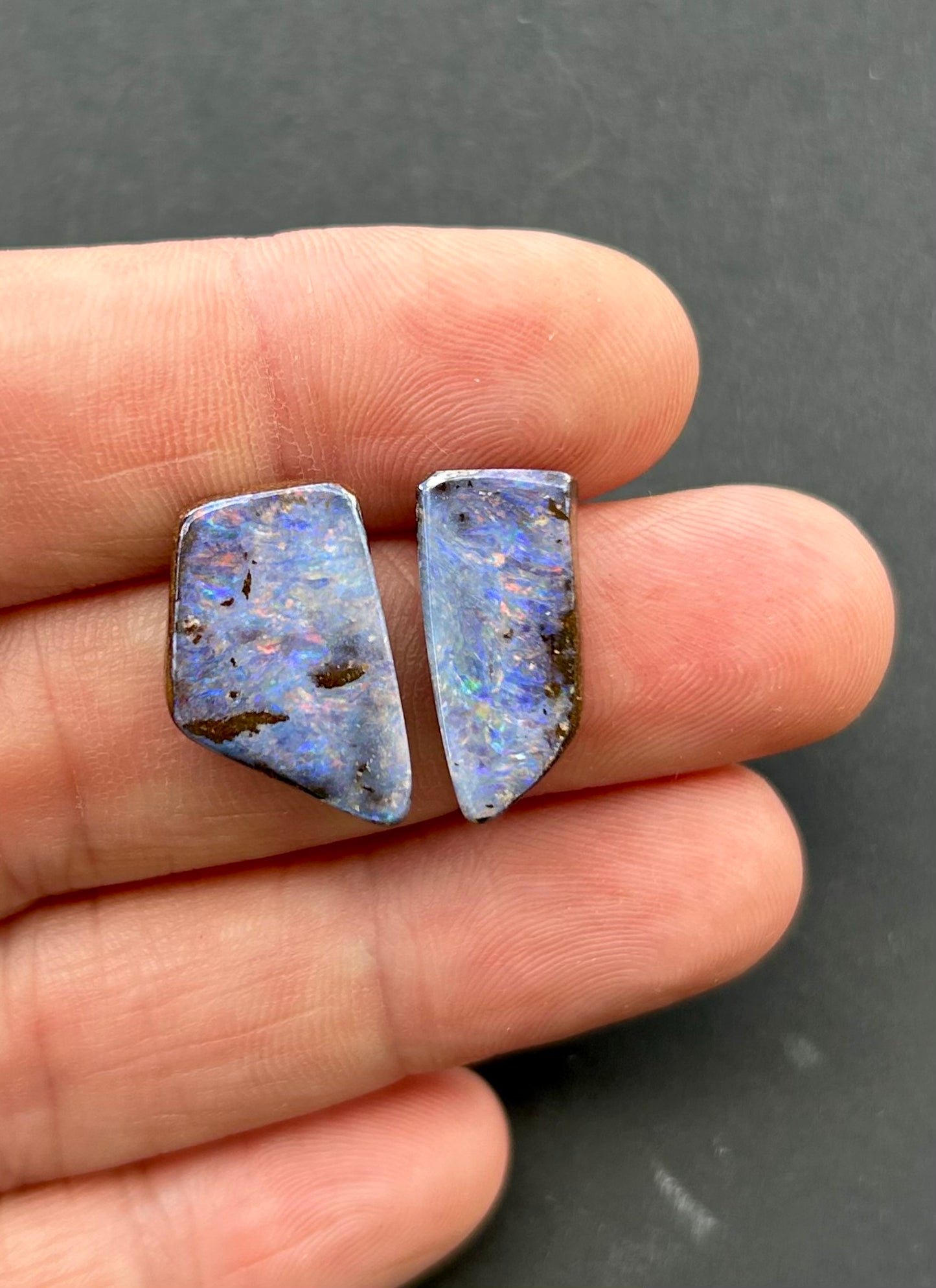 Boulder opal pair - 17.5ct