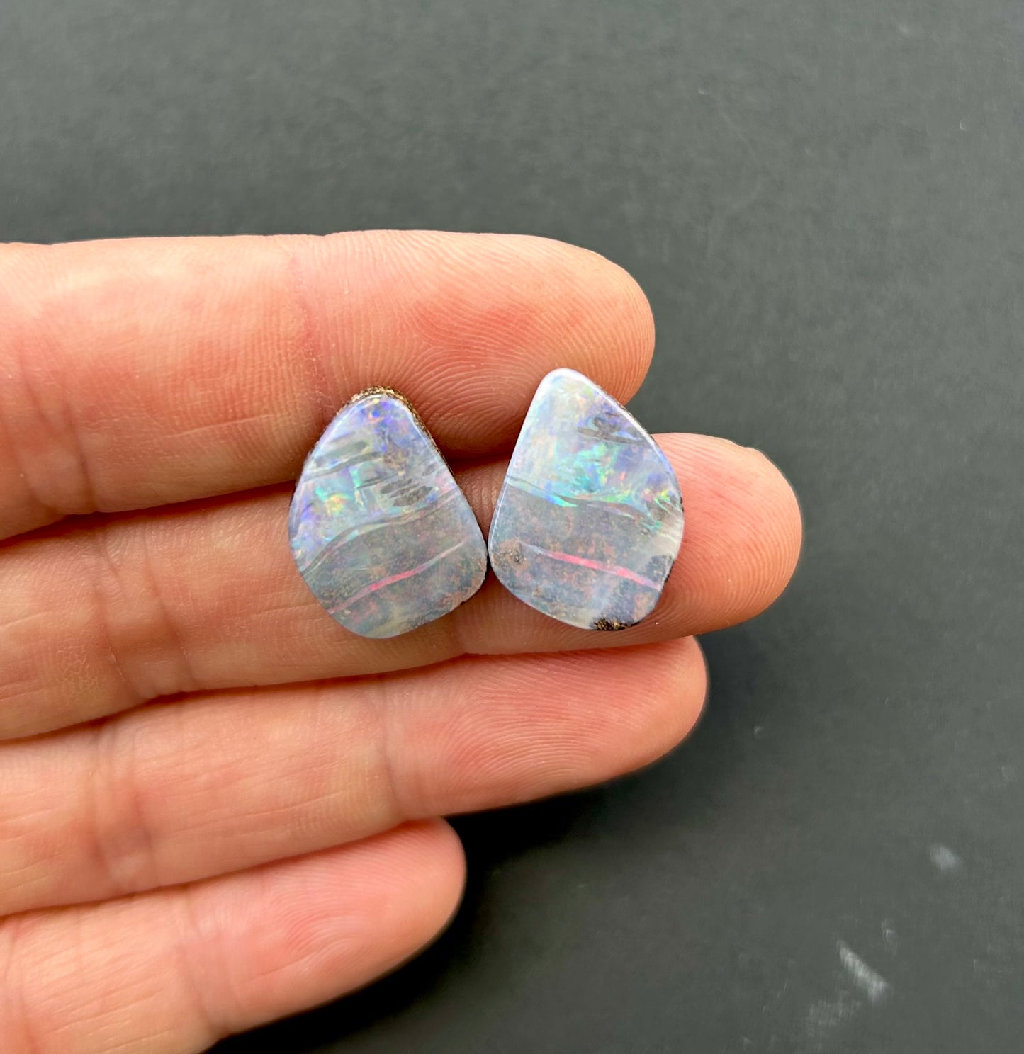 Boulder opal pair - 13.8ct