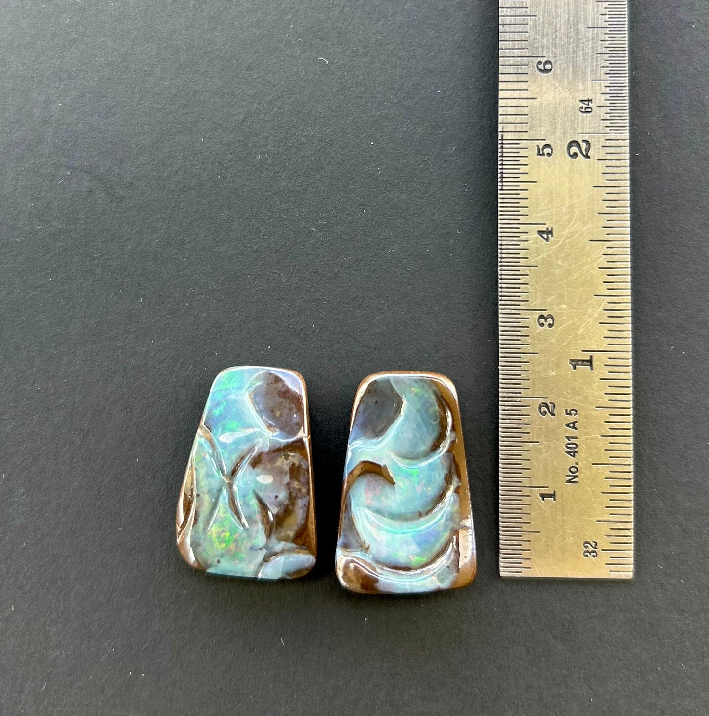 Boulder opal pair - 43.9ct